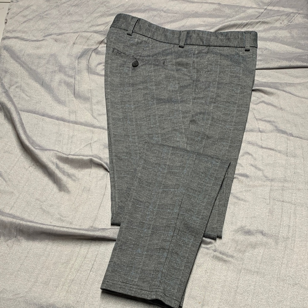 Jack & Jones Men's Gray Patterned Dress Pants 31/32